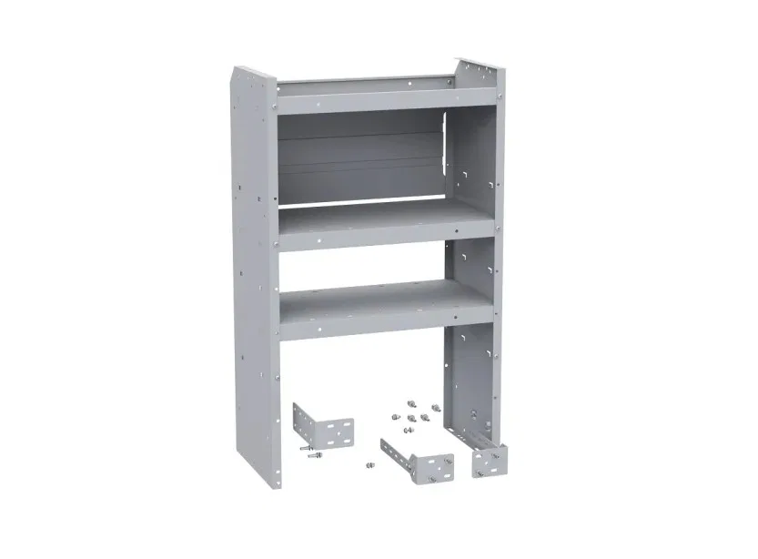 4826L – HOLMAN Van Storage System Shelf Unit, 26 Inch Width x 43 Inch Height x 14 Inch Depth Tapered End Panels 3 She...
